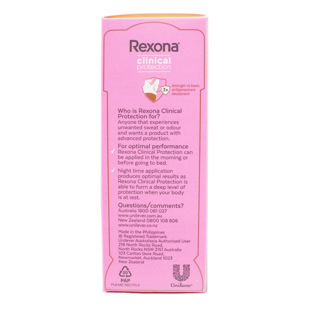 REXONA 48g / 45mL ANTIPERSPIRANT DEODORANT CLINICAL PROTECTION CREAM 96H 3X STRONGER SHEER POWDER (6x Pack)