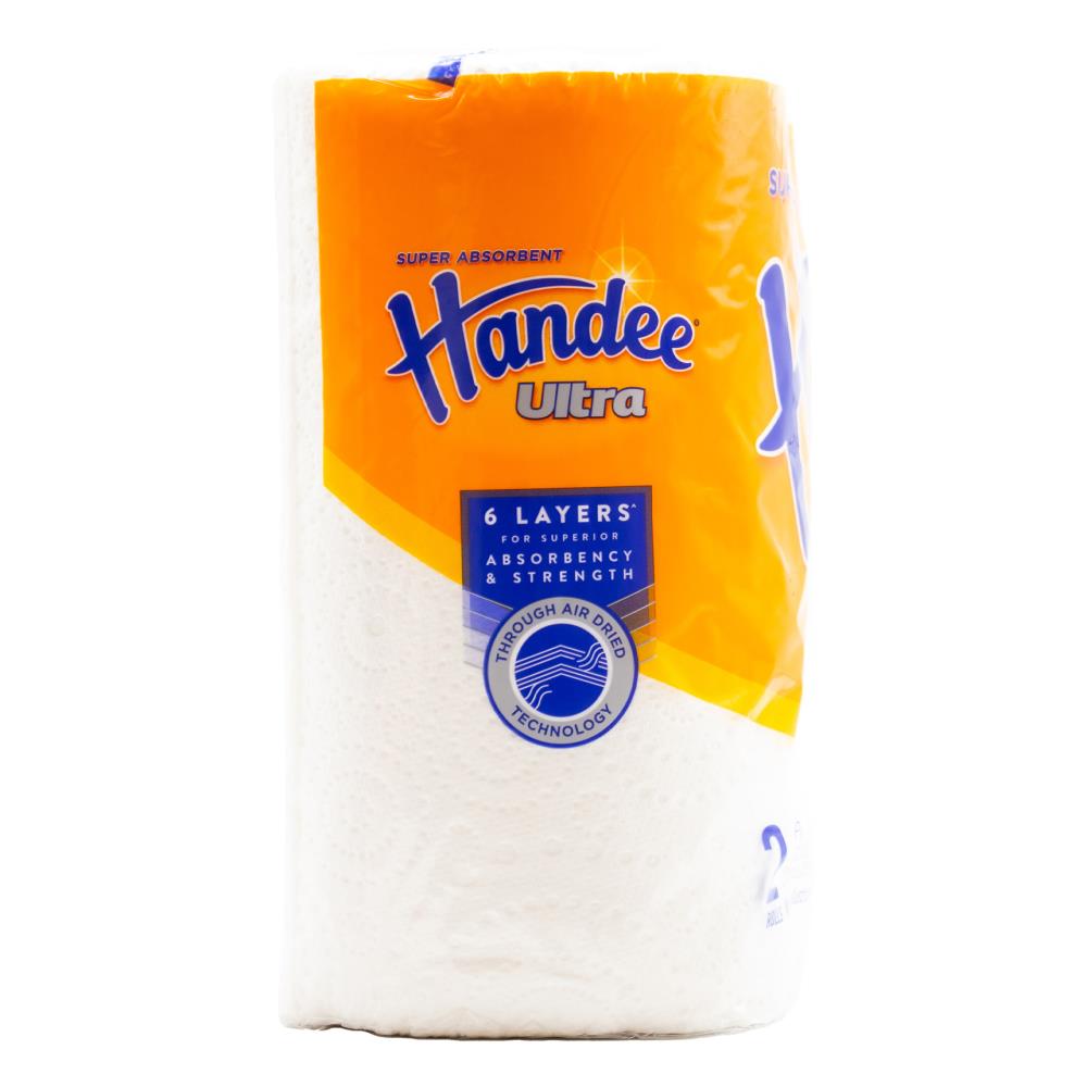 Handee Ultra Paper Towel White 60 Sheets Per Roll 22.5cm X 20.5cm 6 x 2Pk (12 Pack)