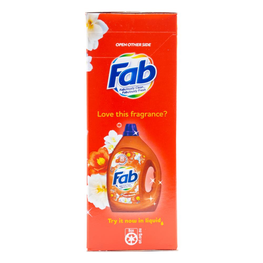 Fab 2kg Laundry Powder Front & Top Loader Fresh Blossoms (6x Pack)