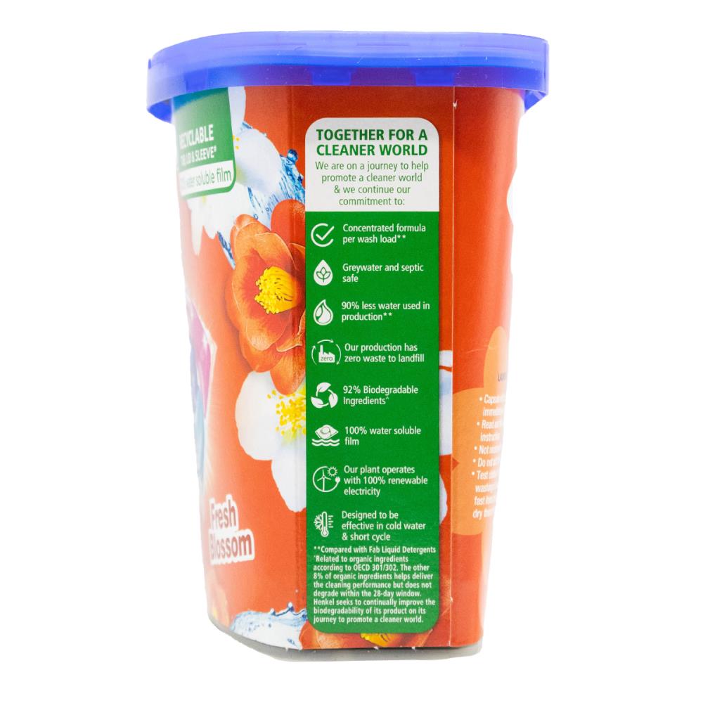 Fab 312g Laundry Capsules Front And Top Loader Fresh Blossom (8 Pack)