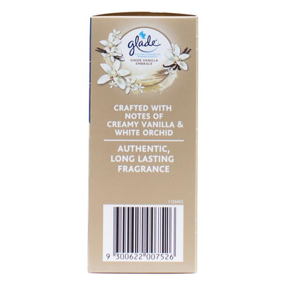 Glade Electric Warmer X1 Refill X 20ml Sheer Vanilla Embrace (4x Pack)
