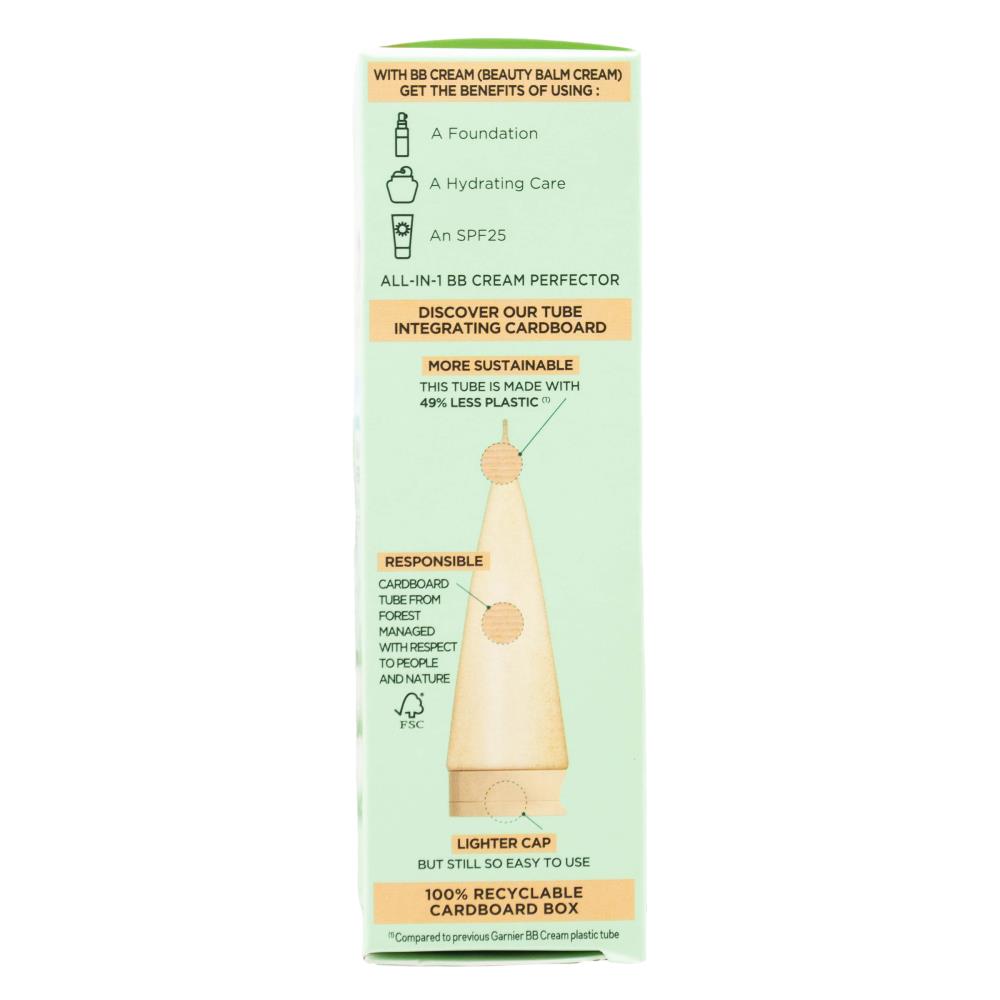 GARNIER 50mL BB CREAM SKIN ACTIVE ALL IN 1 PERFECTOR COMBINATION TO OILY SKIN MEDIUM (6x Pack)