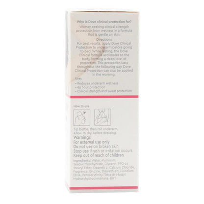 DOVE 50ml ROLL ON DEODORANT CLINICAL PROTECTION POMEGRANATE (6 x Pack)