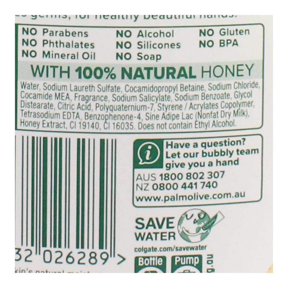 Palmolive Naturals Softwash Replenishing Milk & Honey Pump 250ml (6 Pack)