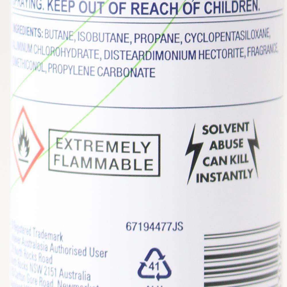 Rexona 150g Deodorant Women Hypo-Allergenic Body Spray (6 Pack)