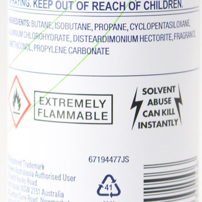 Rexona 150g Deodorant Women Hypo-Allergenic Body Spray (6 Pack)