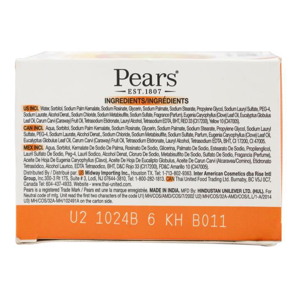 Pears 75g Soap Bar Amber 12 x 3Pk (Value Pack 36)