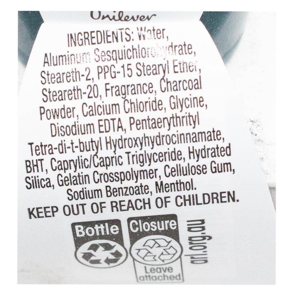 REXONA 50mL ANTIPERSPIRANT ADVANCED PROTECTION 72H MOTION ACTIVATED ANTIBACTERIAL CHARCOAL (6x Pack)