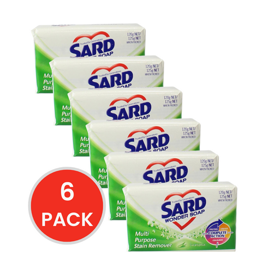 SARD 125g WONDER SOAP MULTI PURPOSE STAIN REMOVER EUCALYPTUS (6x Pack)