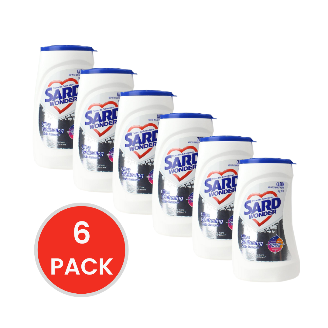 Sard Ultra Whitening Wonder Stain Remover Powder 1kg (6 Pack)
