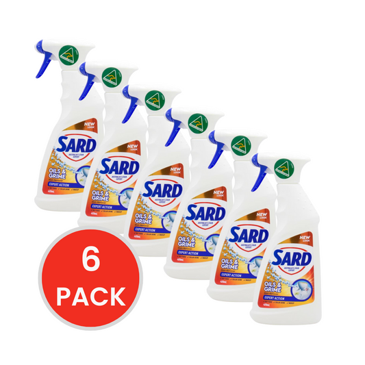 SARD 420mL OILS & GRIME STAIN REMOVER SPRAY (6xPack)