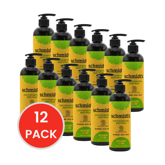 SCHMIDTS BODY WASH BERGAMOT AND LIME WITH LEMON MYRTLE 400ml (12x Pack)