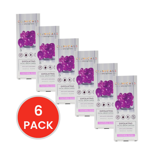 SPASCRIPTIONS CLINICALS PK30 X 0.5ml EACH EXFOLIATING FACIAL SERUM CAPSULES (6x Pack)