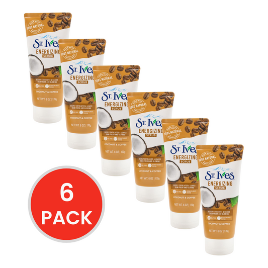 ST IVES 170g ENERGIZING SCRUB COCONUT AND COFFEE (6x Pack)