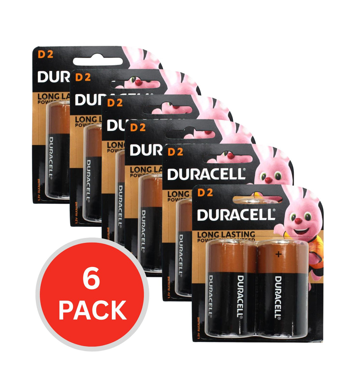 Duracell D Alkaline Batteries 6 x 2Pk (Value Pack 12)