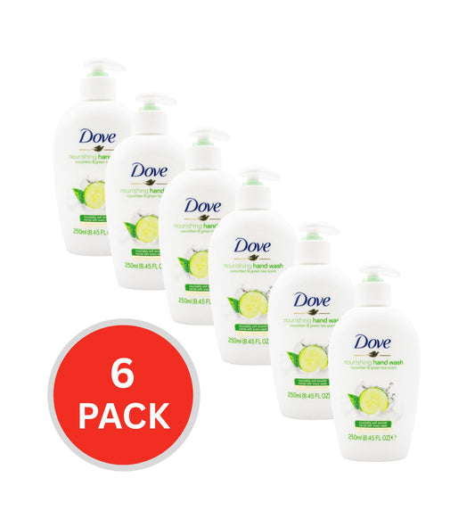 Dove Handwash Nourishing Cucumber And Green Tea Scent 250ml (6 Pack)