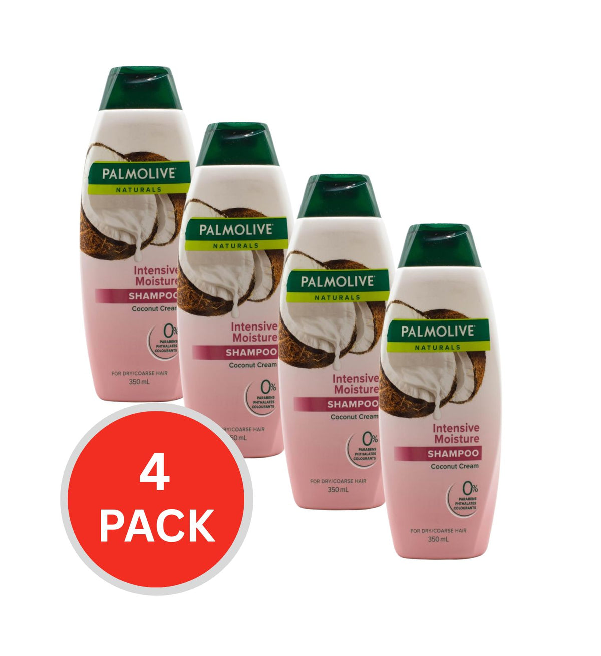 Palmolive Shampoo Intensive Moisture Coconut Cream 350ml (4 Pack)