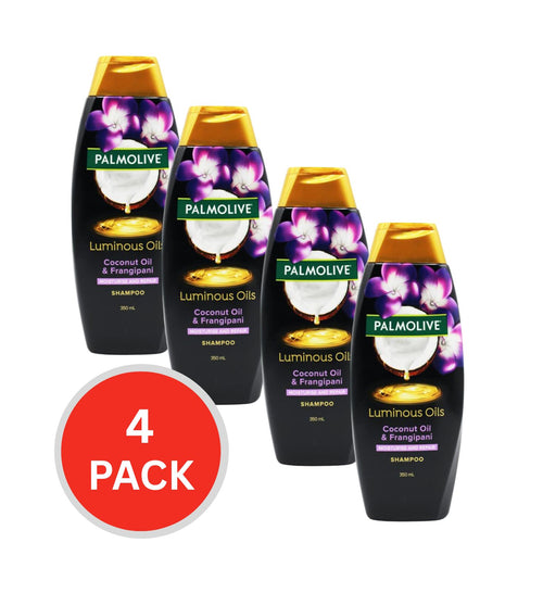 Palmolive Shampoo Luminous Oils Coconut Oil & Frangipani 350ml (4 Pack)