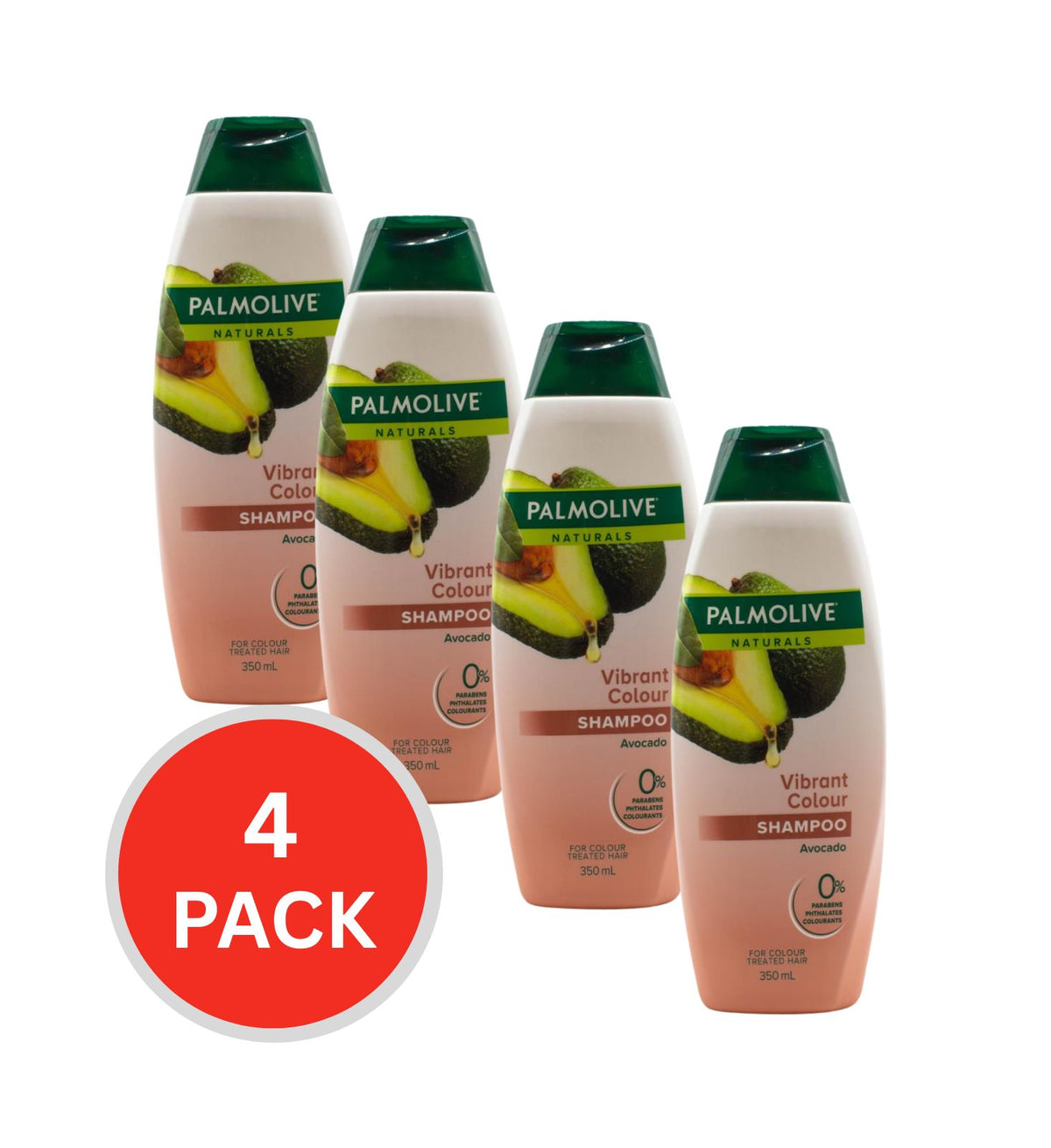 Palmolive Shampoo Vibrant Colour Avocado 350ml (4 Pack)