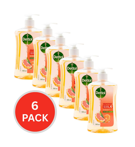 Dettol Handwash Antibacterial Grapefruit 500ml (6 Pack)