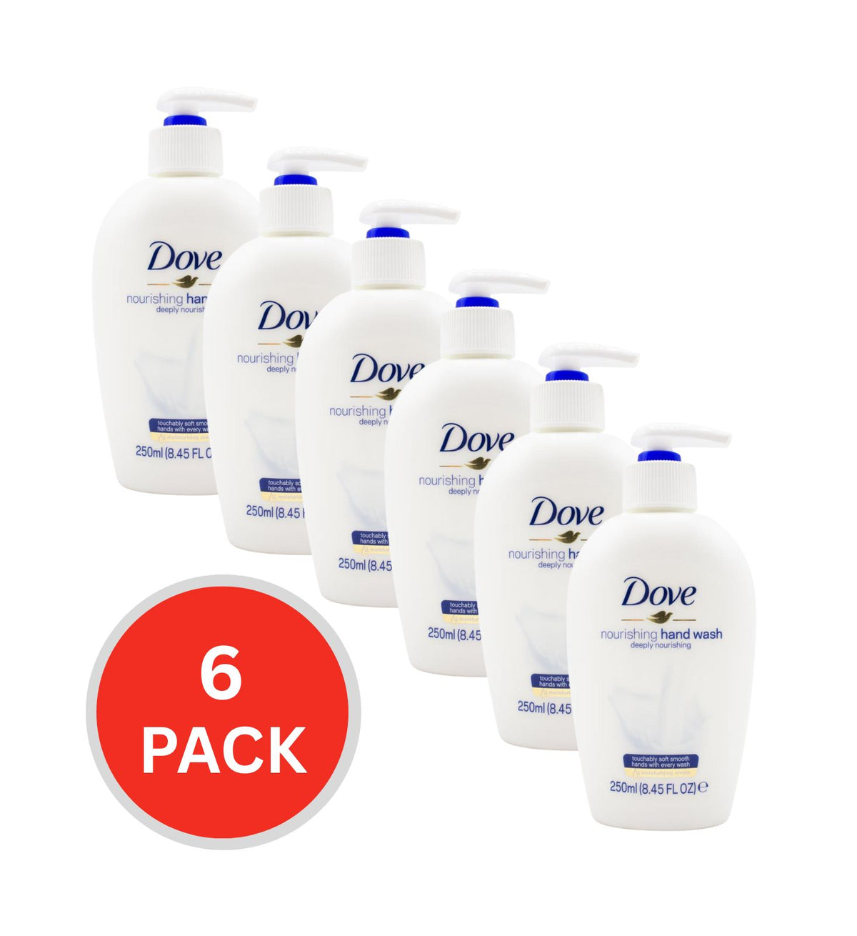 Dove Handwash Deeply Nourishing 250ml (6 Pack)