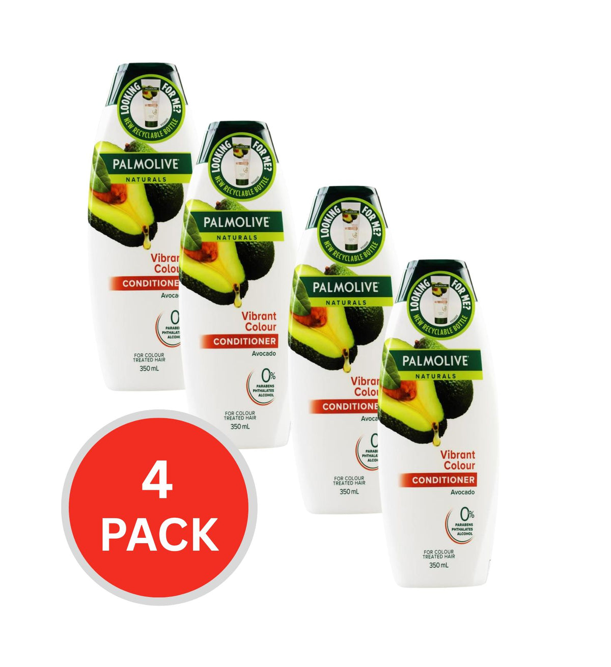 Palmolive Naturals Conditioner Vibrant Colour Avocado 350ml (4 Pack)