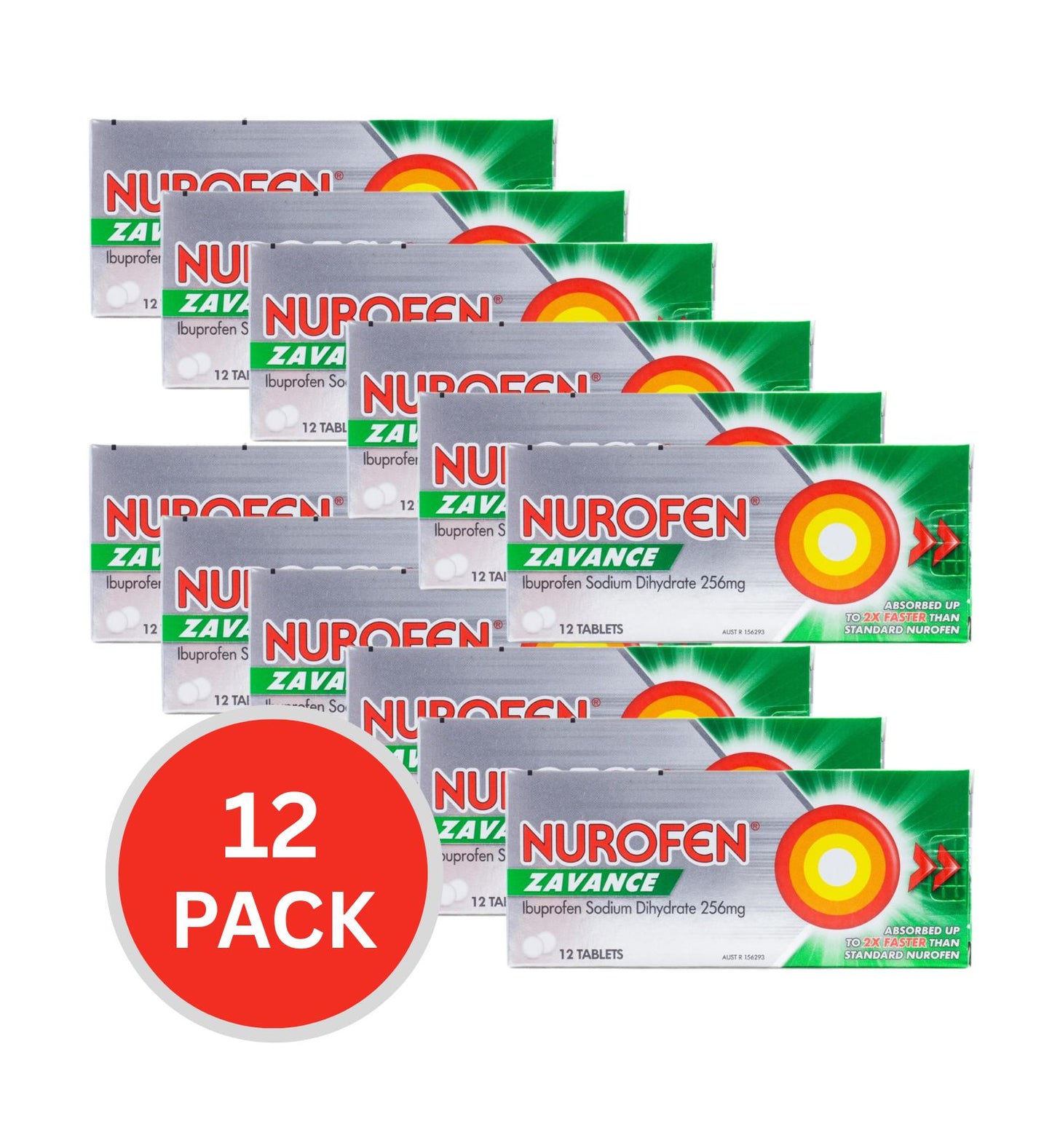Nurofen Zavance Tablets 12 x 12Pk (144 Tablets)