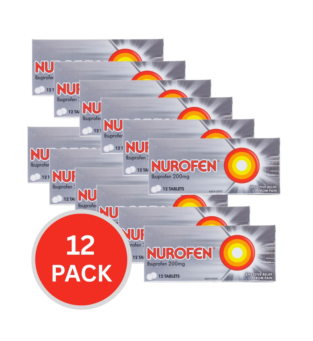 Nurofen 12Pk X 200mg Tablets Targeted Relief From Pain (12 Pack)