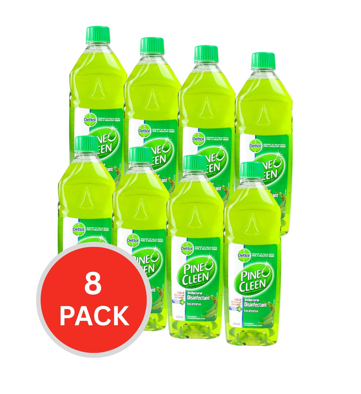 Pine O Cleen 500ml Disinfectant Anti-bacterial Eucalyptus ( 8x Pack)