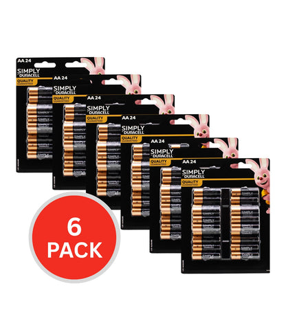 Duracell AA Batteries 6 x 24Pk (Value Pack 144)