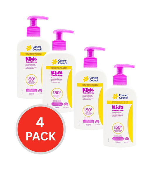 Cancer Council Kids Spf50+ 200ml (4 Pack)