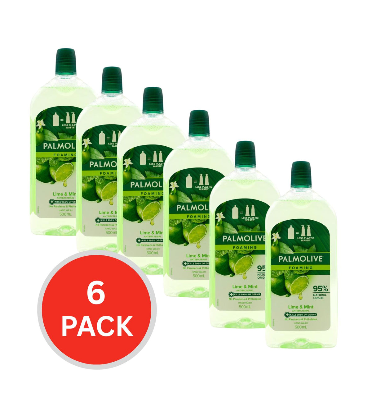 Palmolive Foaming Handwash Refill Lime & Mint 500ml (6 Pack)