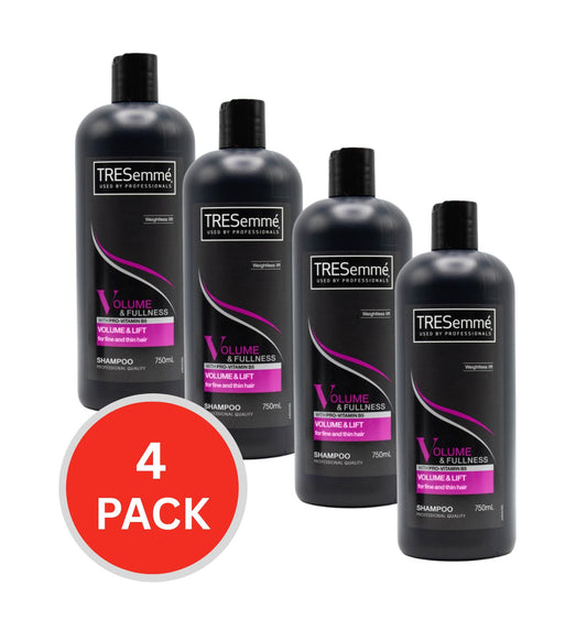 Tresemme Shampoo Volume And Fullness Volume And Lift For Fine And Thin Hair 750ml (4 Pack)
