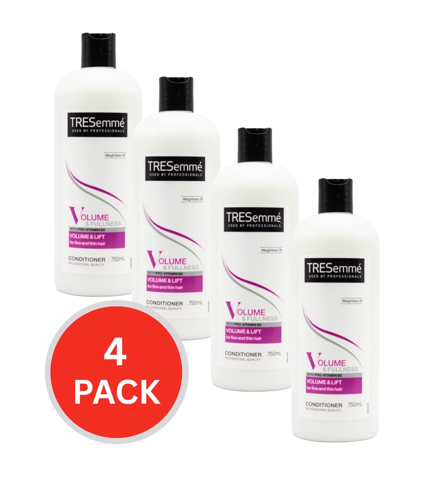 Tresemme Conditioner Volume And Fullness Volume And Lift For Fine And Thin Hair With Pro Vitamin B5 750ml (4 Pack)
