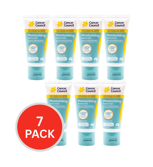 Cancer Council Moisturising Sunscreen Spf 50+ 35ml (7 Pack)