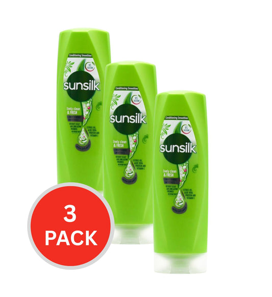 Sunsilk 300ml Conditioner Lively Clean And Fresh (3x Pack)