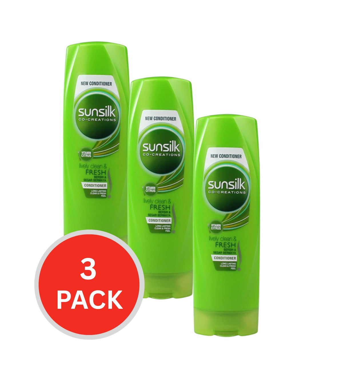 Sunsilk Conditioner Lively Clean And Fresh 160ml (3 Pack)