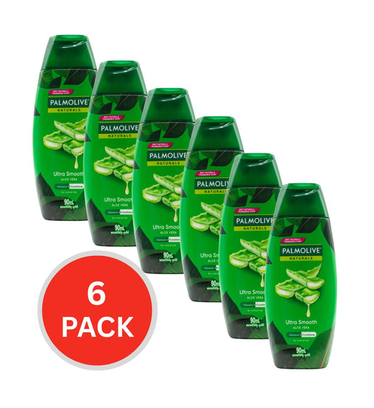 Palmolive Shampoo & Conditioner Naturals Ultra Smooth Aloe Vera 90ml (6 Pack)