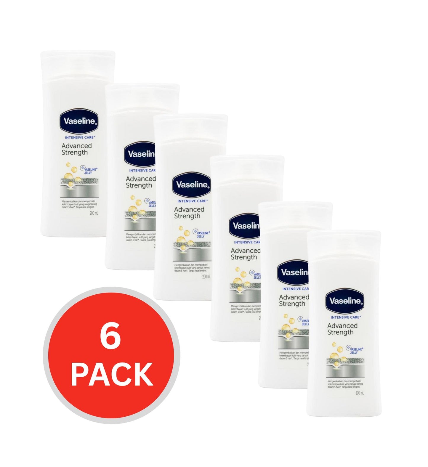 Vaseline Intensive Care Advanced Strength 200ml (6 Pack)