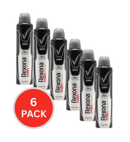 Rexona Antiperspirant Men 48h Dry 145g / 250ml (6 Pack)