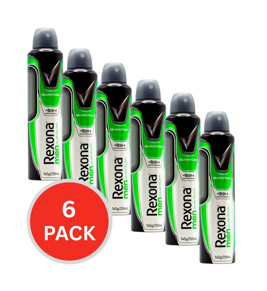 Rexona Antiperspirant Men 48h Quantum 145g / 250ml (6 Pack)