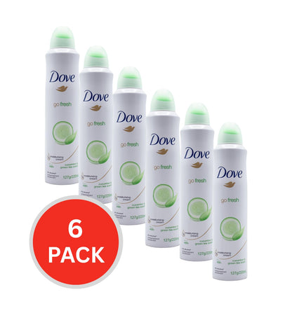 Dove Deodorant Go Fresh Cucumber & Green Tea Scent 127g / 220ml (6 Pack)