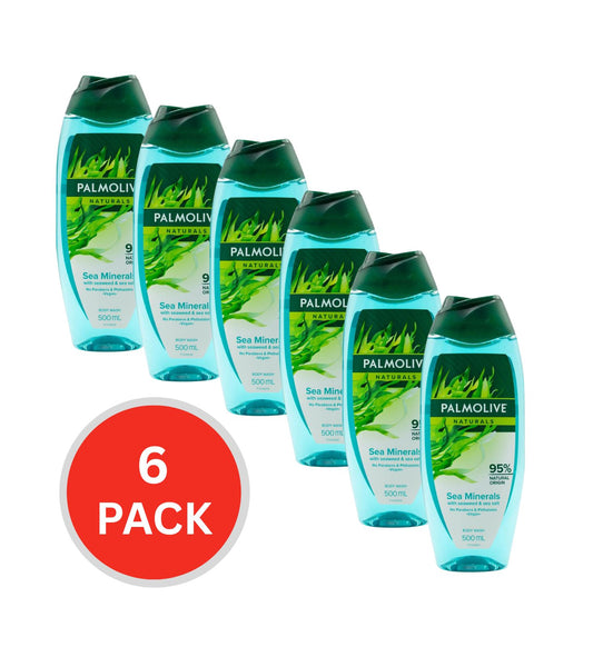 Palmolive Body Wash Sea Minerals 500ml (6 Pack)