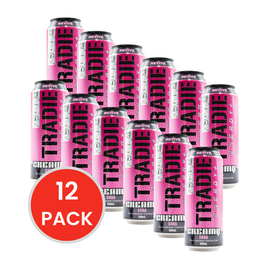 TRADIE ENERGY CREAMY SODA 500ml (12x Pack)