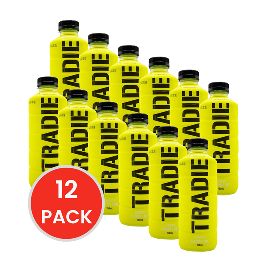 TRADIE SPORTS DRINK CHIPPY LEMON LIME 750ml (12x Pack)