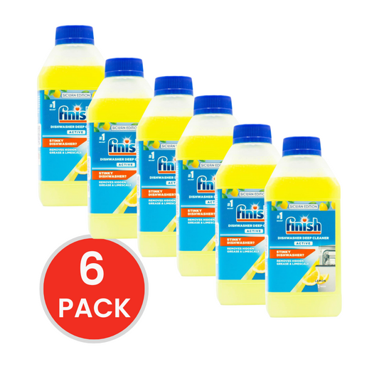 FINISH 250mL DISHWASHER CLEANER ACTIVE LEMON (6x Pack)