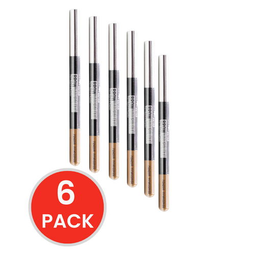MAYBELLINE BROW NATURAL DUO 2 IN 1 PENCIL AND POWDER LIGHT BROWN (6x Pack)