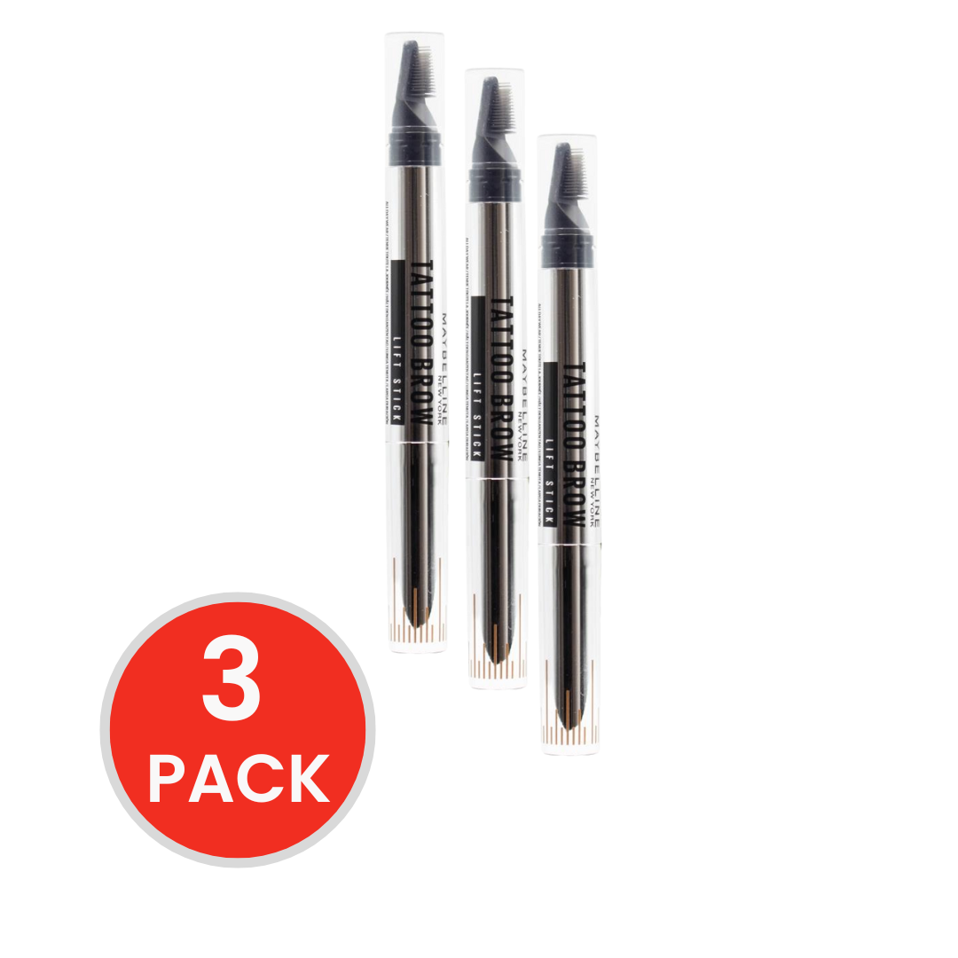 MAYBELLINE TATTOO BROW LIFT STICK SOFT BROWN 02 (3x Pack)