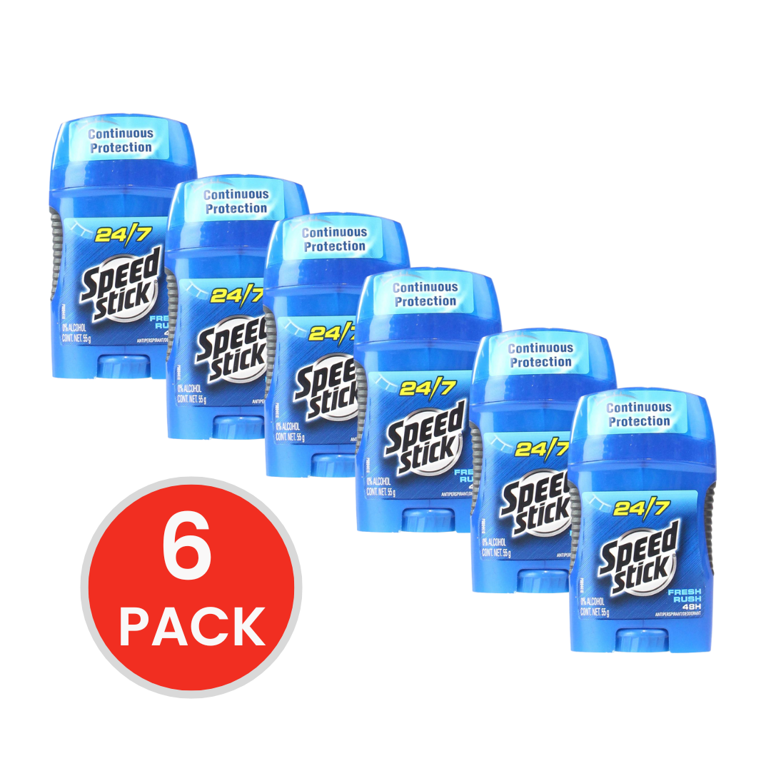MENNEN 55g SPEEDSTICK 24/7 FRESH RUSH (6 xPack)