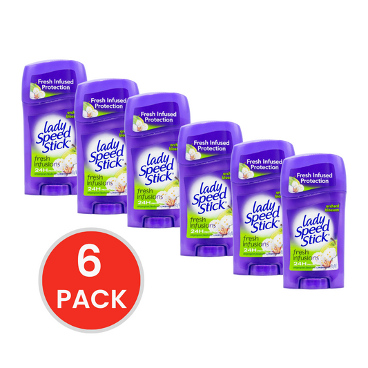 MENNEN 45g LADY SPEED STICK 24H PROTECTION FRESH INFUSIONS ORCHARD BLOSSOM (6x Pack)